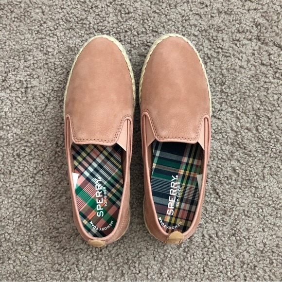 Sperry Blush Suede Comfort Slip On Shoes Womens 5 - Picture 5 of 11
